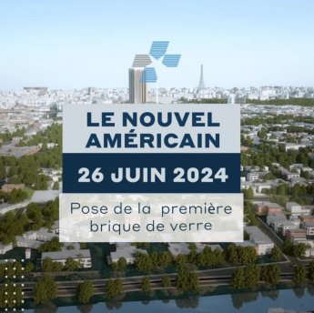 pose de la première brique de verre