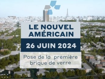 pose de la première brique de verre